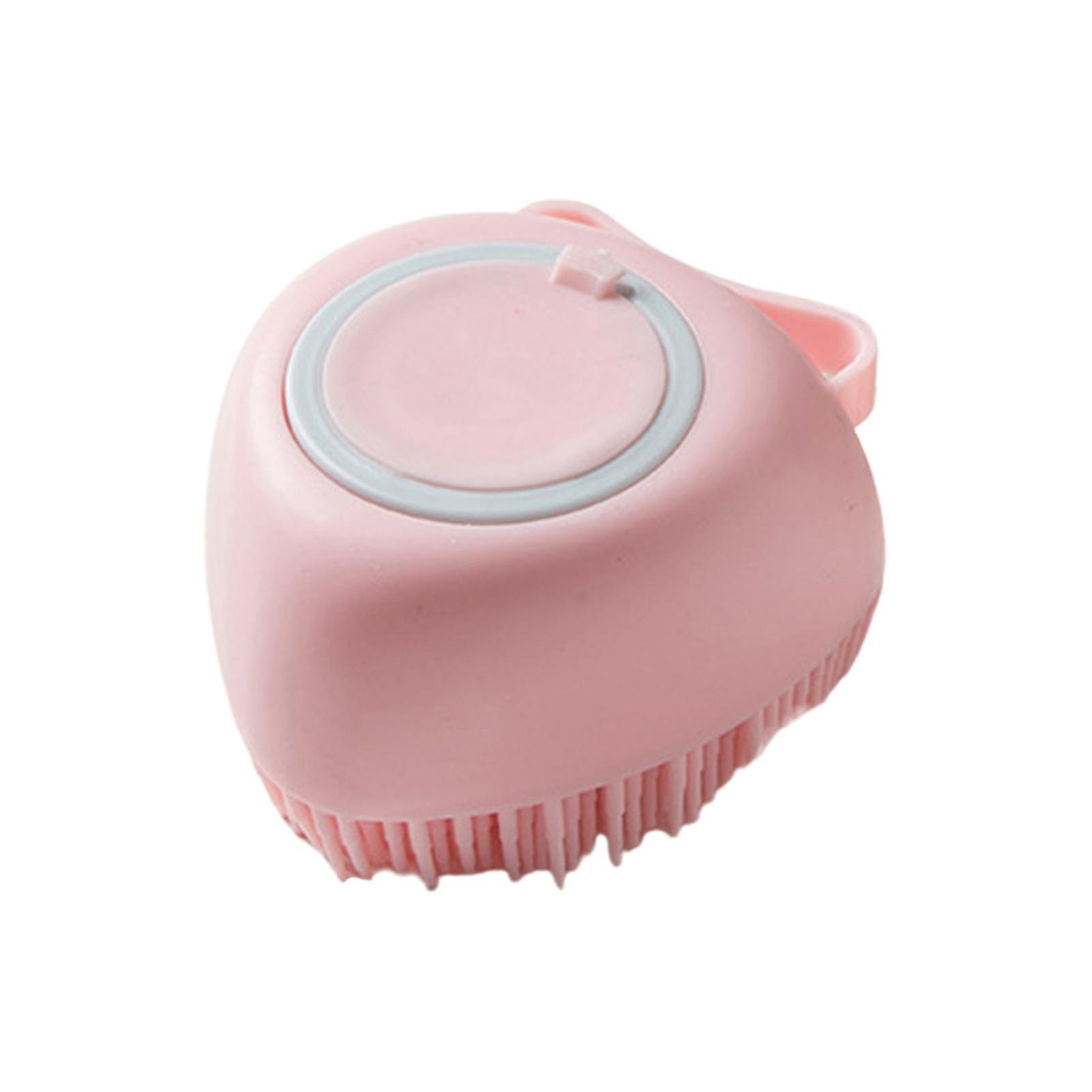 Bath Brush Solid Color Soft Bristles Silicone Replaceable Massage Shower Brush For Bathroom