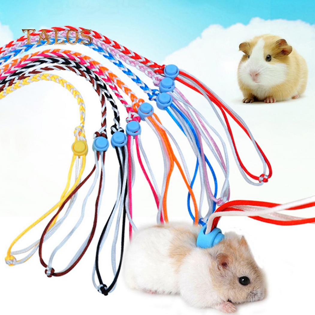 THG Small Pet Hamster Rabbit Adjustable Traction Rope Walking Collar Leash