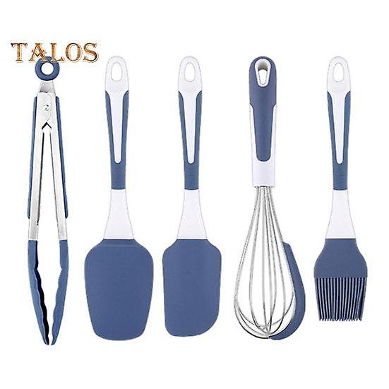 5 Pcs/Set Spatula Food Clip Set High Temperature Resistant Baking Tool Hanging Hole Non-Stick Icing Frosting Cake Spatula Food Clip Set