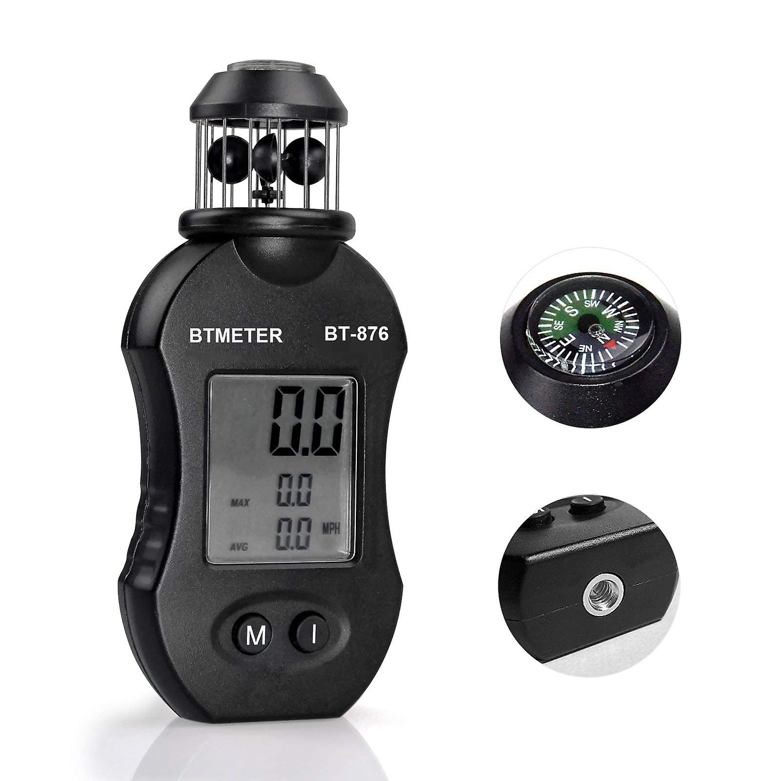 (Newest Anemomete) Digital Cup Anemometer Air Flow Meter For Measuring Air Speed Air Volume For Hvac Vents,shooting,boat Sailing