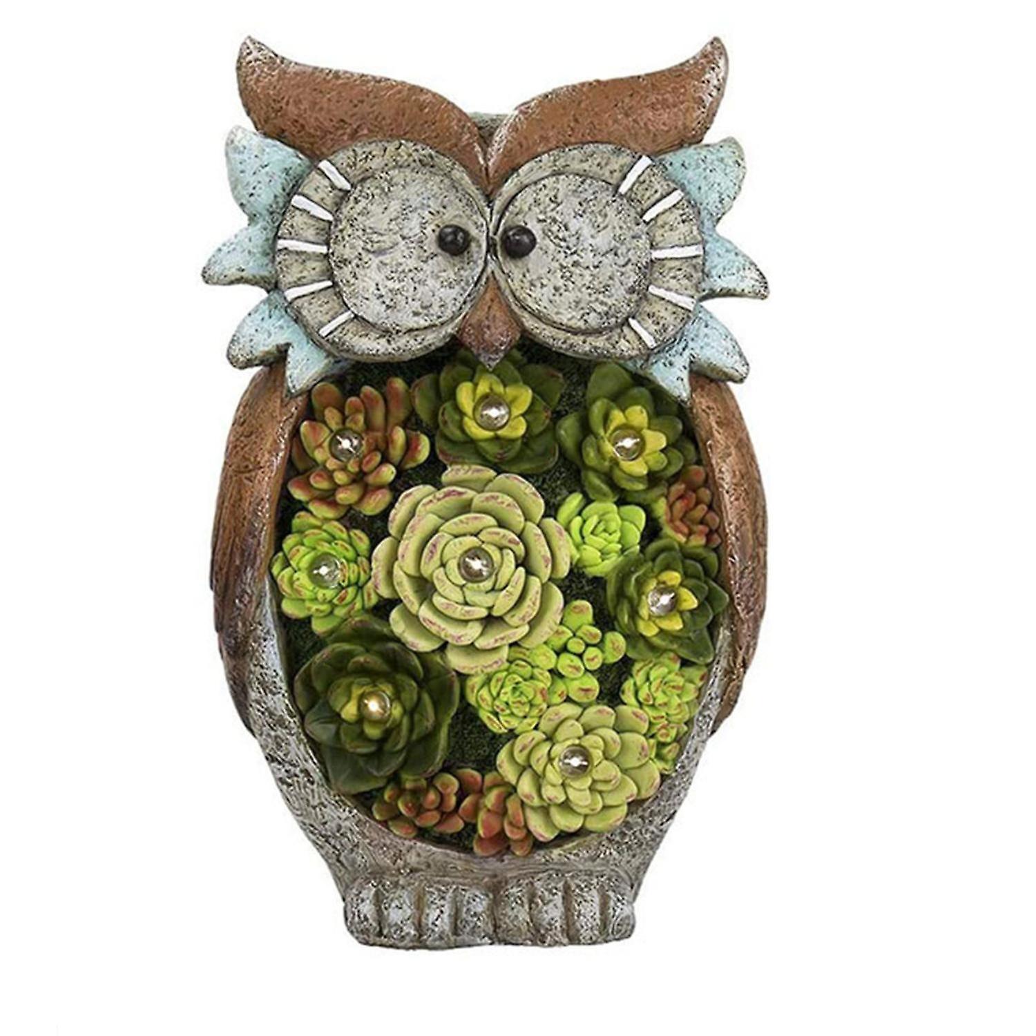 Solar Light Owl Shape for Pathway Garden Entrance