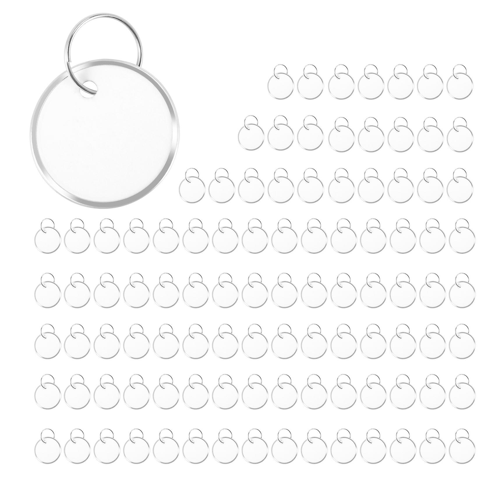 Metal Rim Tags Key Tags Round Paper Tags with Metal Rings White Label for Car Keys and Door Keys (1