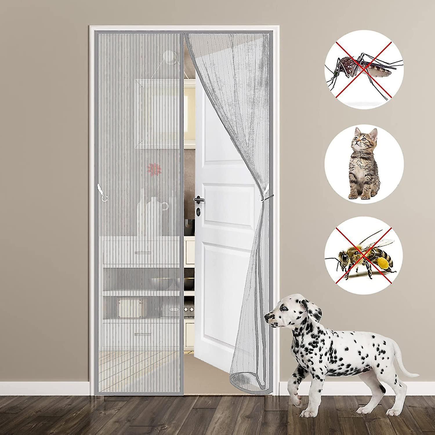 Mosquito net curtain, 100 x 210 cm Gray