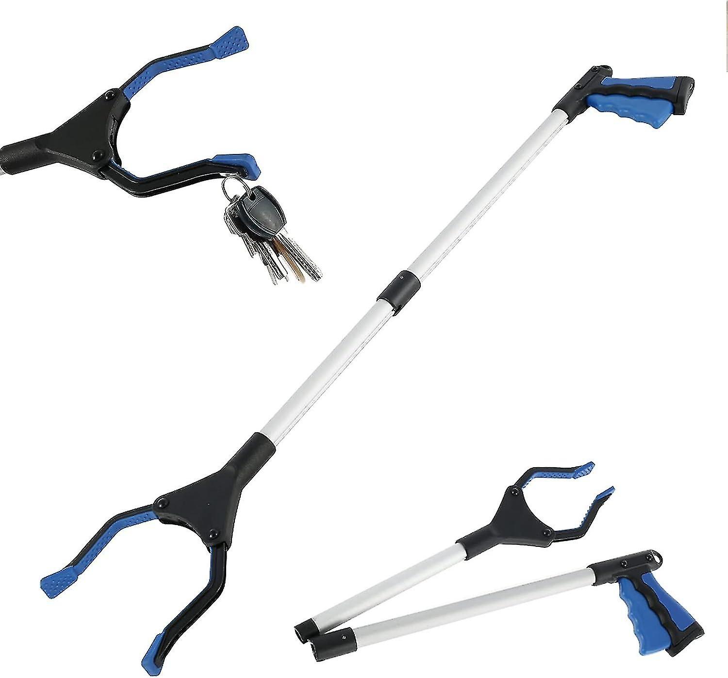 Garbage Picker（Blue）, 81cm with Magnetic Handle, Foldable, Garden Grab Tool, Arm Extender, Handicapp