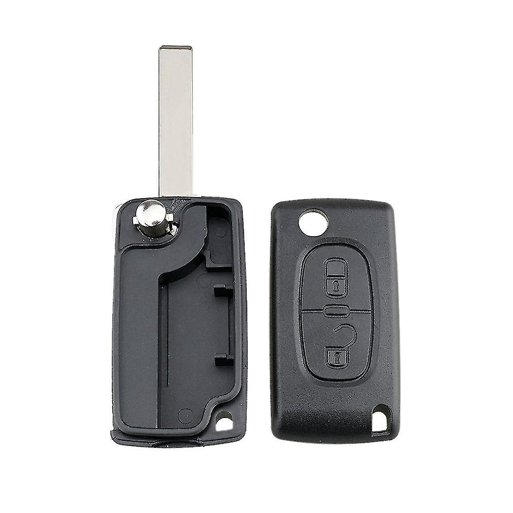 2 Button Remote Key Fob Shell Case Fits For Peugeot 2008 3008 5008  Ce0523 Hu83 Shell Cover Key Prot