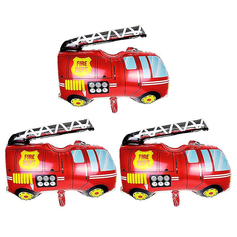 3pcs Fire Truck Balloon
