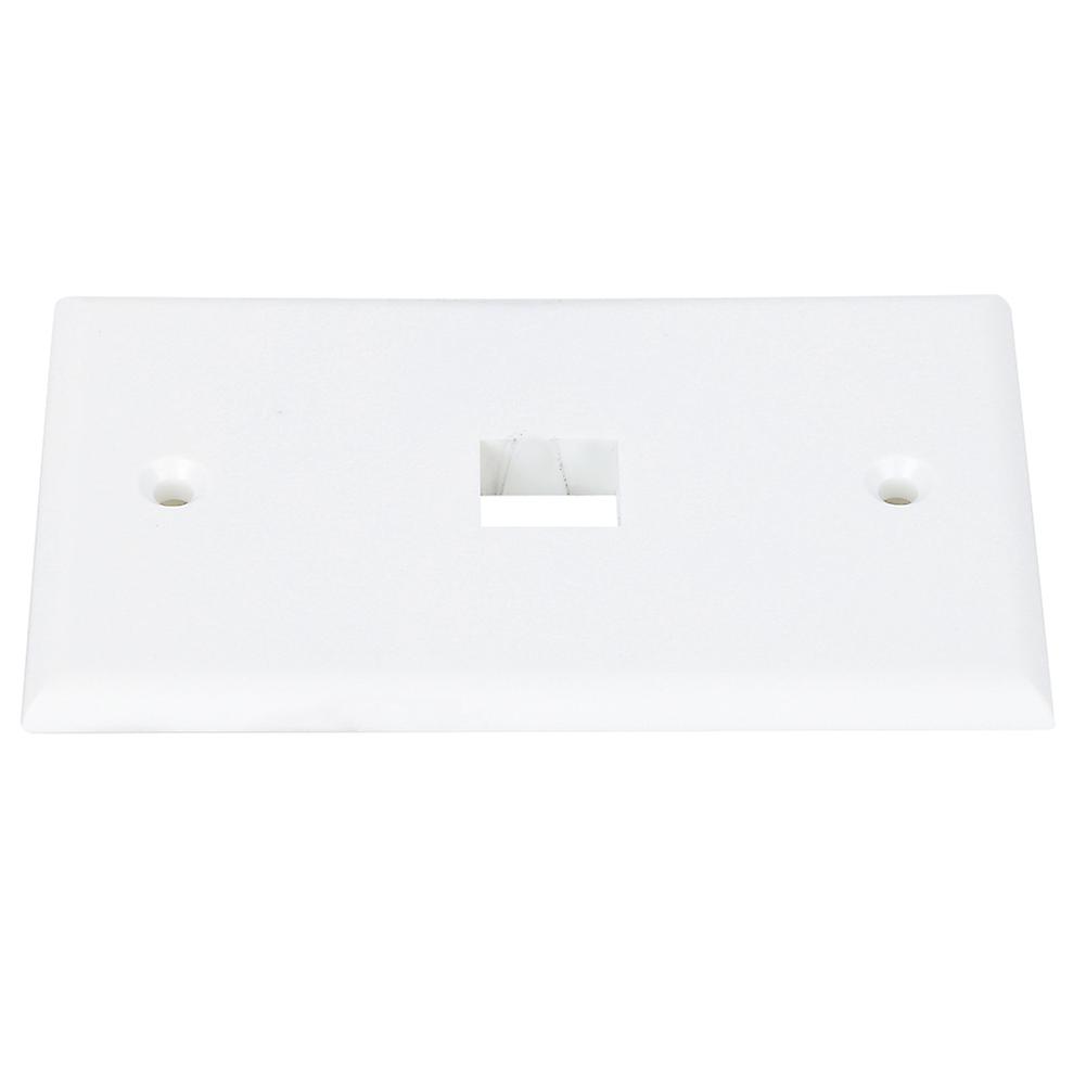 5Pcs White ABS Single Port RJ45 Network Socket Panel Faceplate