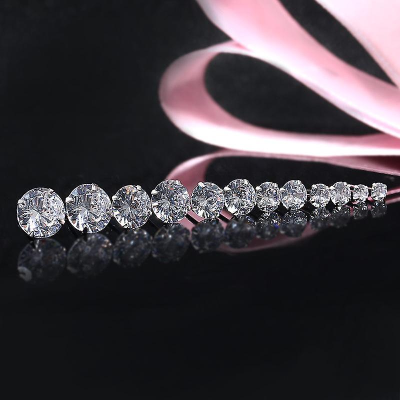 עגילים S925 כסף סטרלינג קריסטל תכשיטי אוזן זירקון חתיכים לאוזן