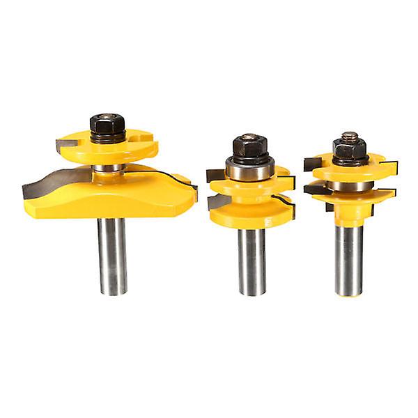 3Pcs 1/2 Inch Shank Router Bit Set Wood Working Tool