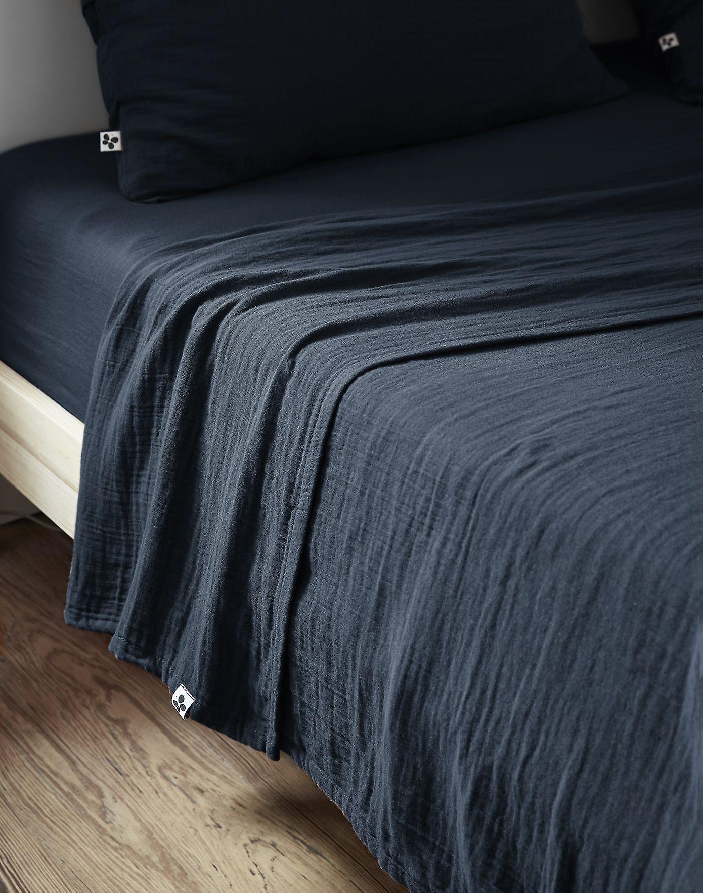Flat sheet 270 x 300 cm GAÏA Midnight