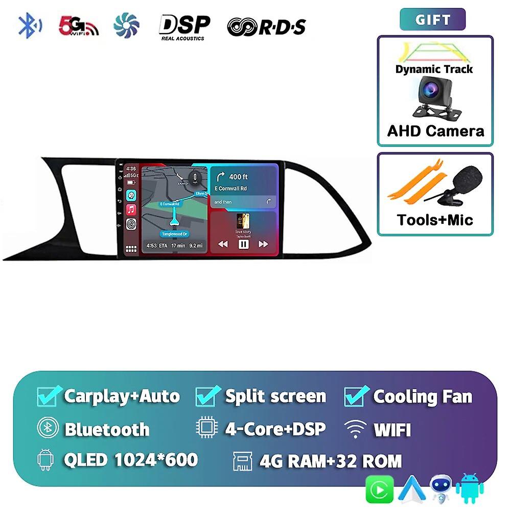 Android 13 Carplay Auto Car Radio For Seat Leon 3 2012 - 2017 2018 2019 2020 Multimedia Gps Player Stereo Wifi+4g 360 Camera Dsp