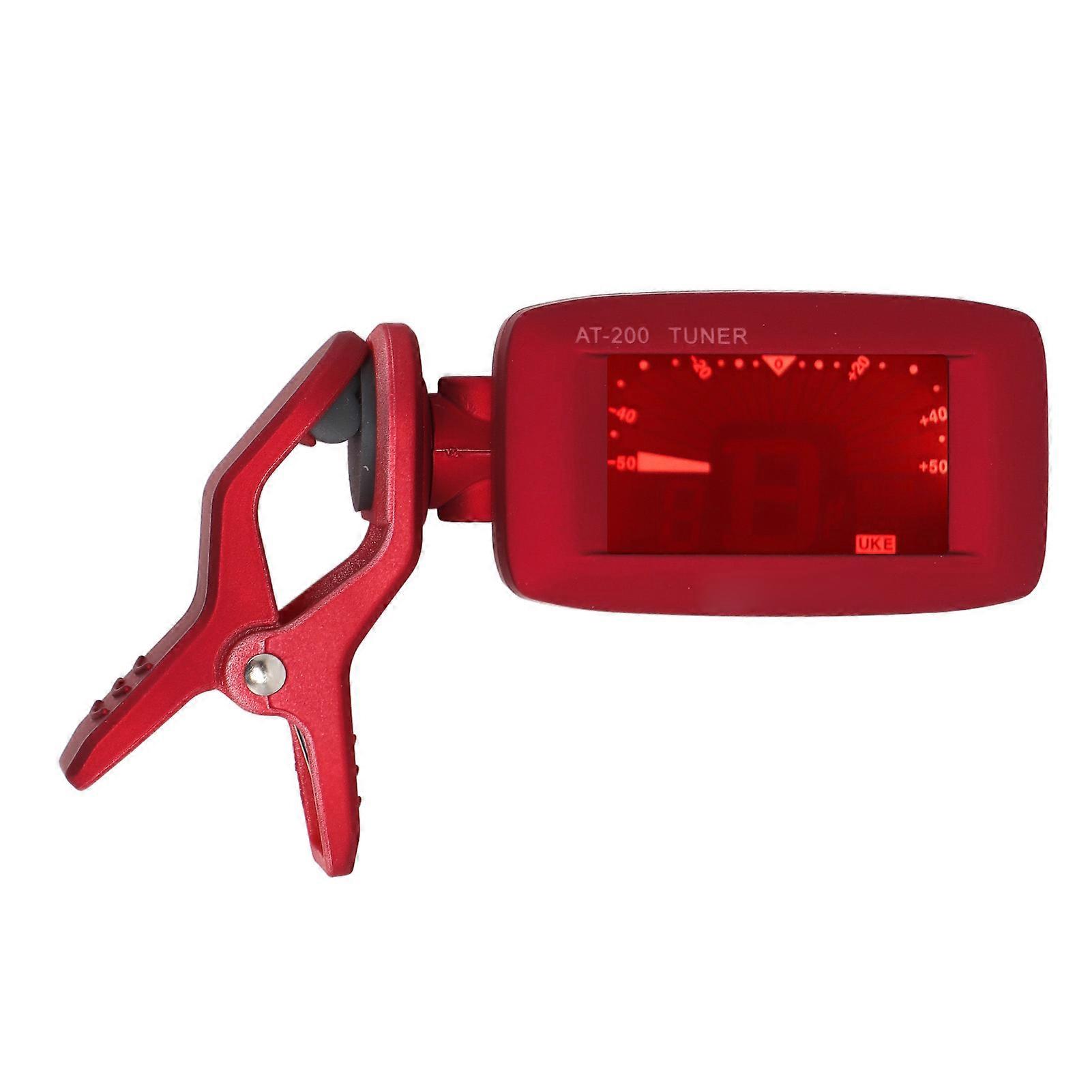 Clip On Tuner A0 till C8 Professionell LCD Digital Display Akustik Kalibrering Tuner för gitarr Bas Violin Ukulele