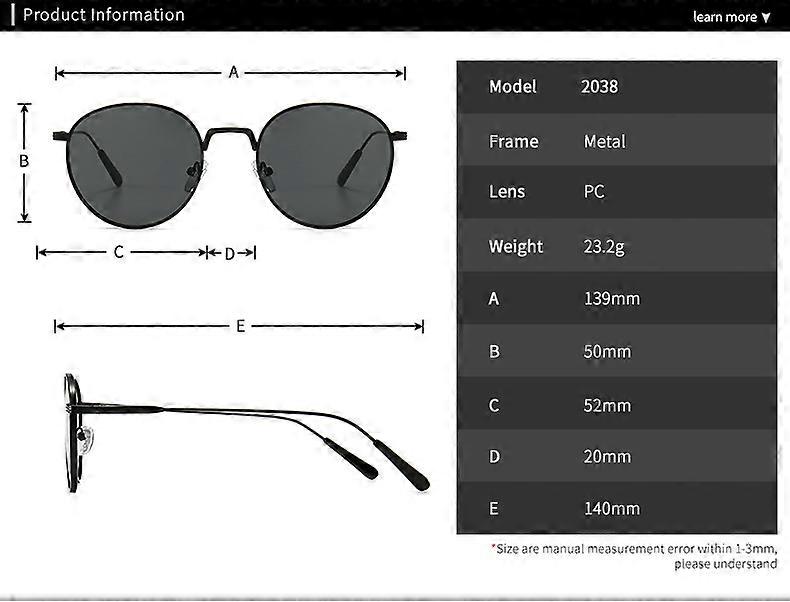 Small Round Frame Sunglasses Inspired by Vintage Lennon Style