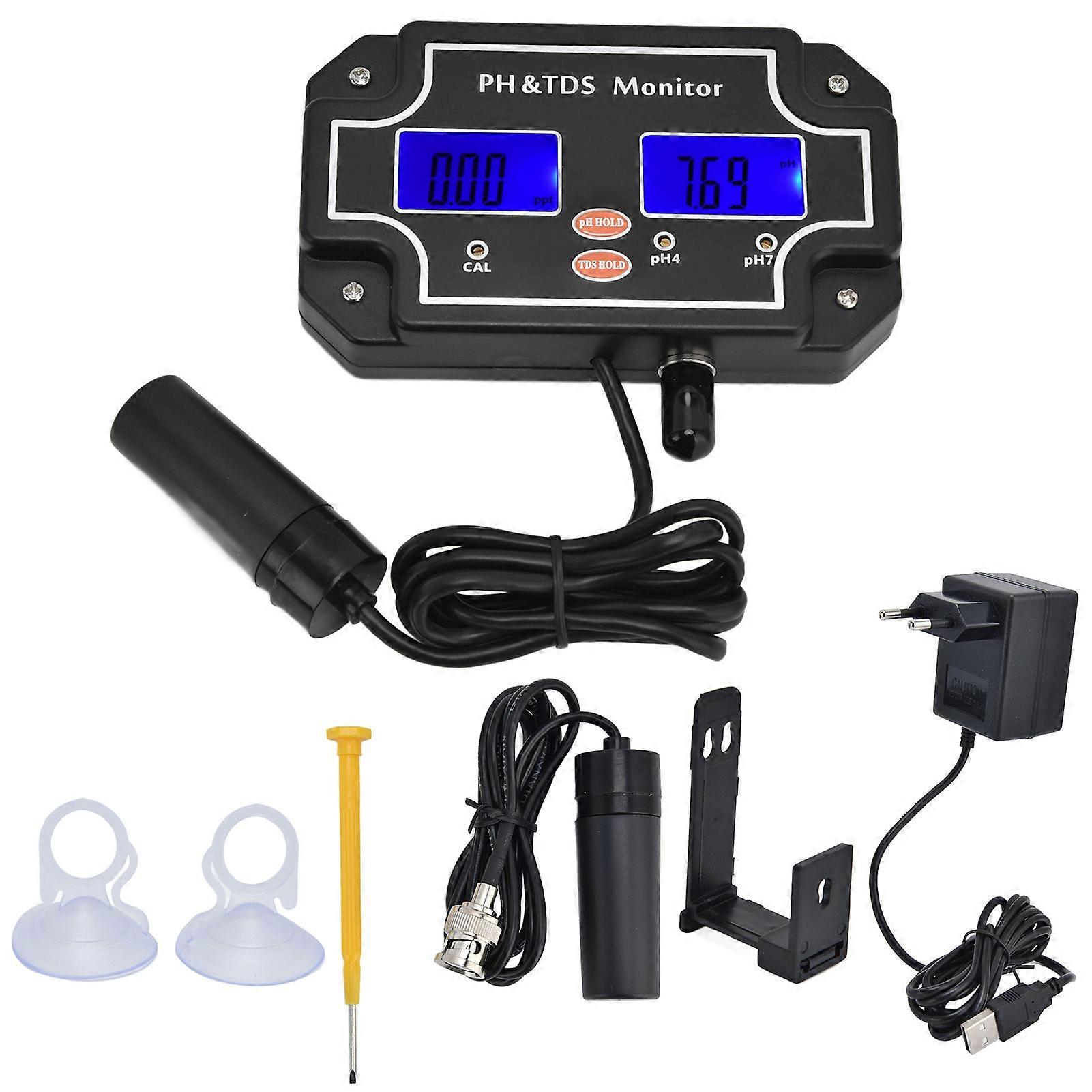 PH TDS Monitor LCD Digital Multifunctional Water Quality Analysis Tester EU Plug 230V PH2683 NO.3003