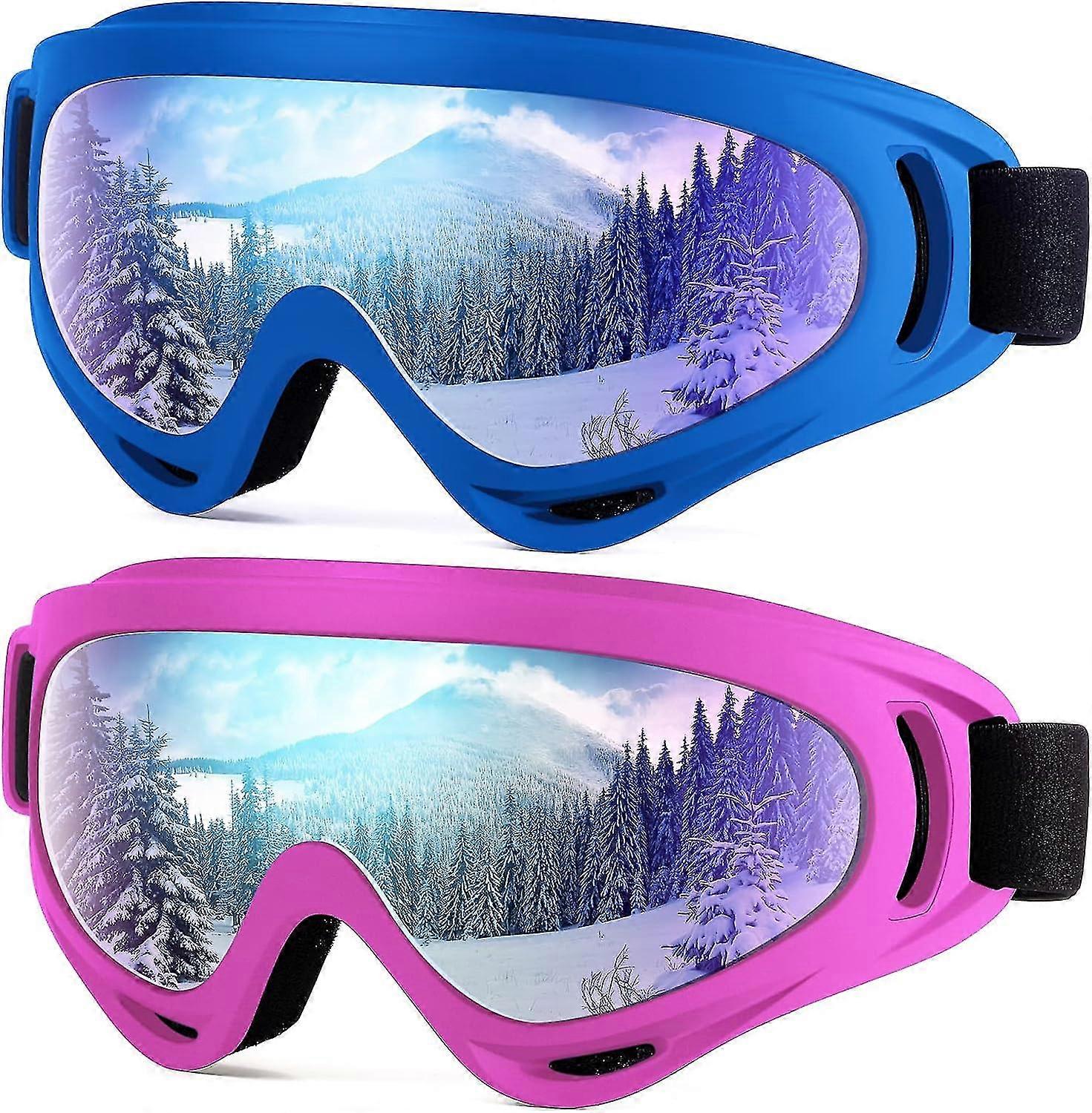 Kinder Skibrille - 2er-Pack Snowboardbrille