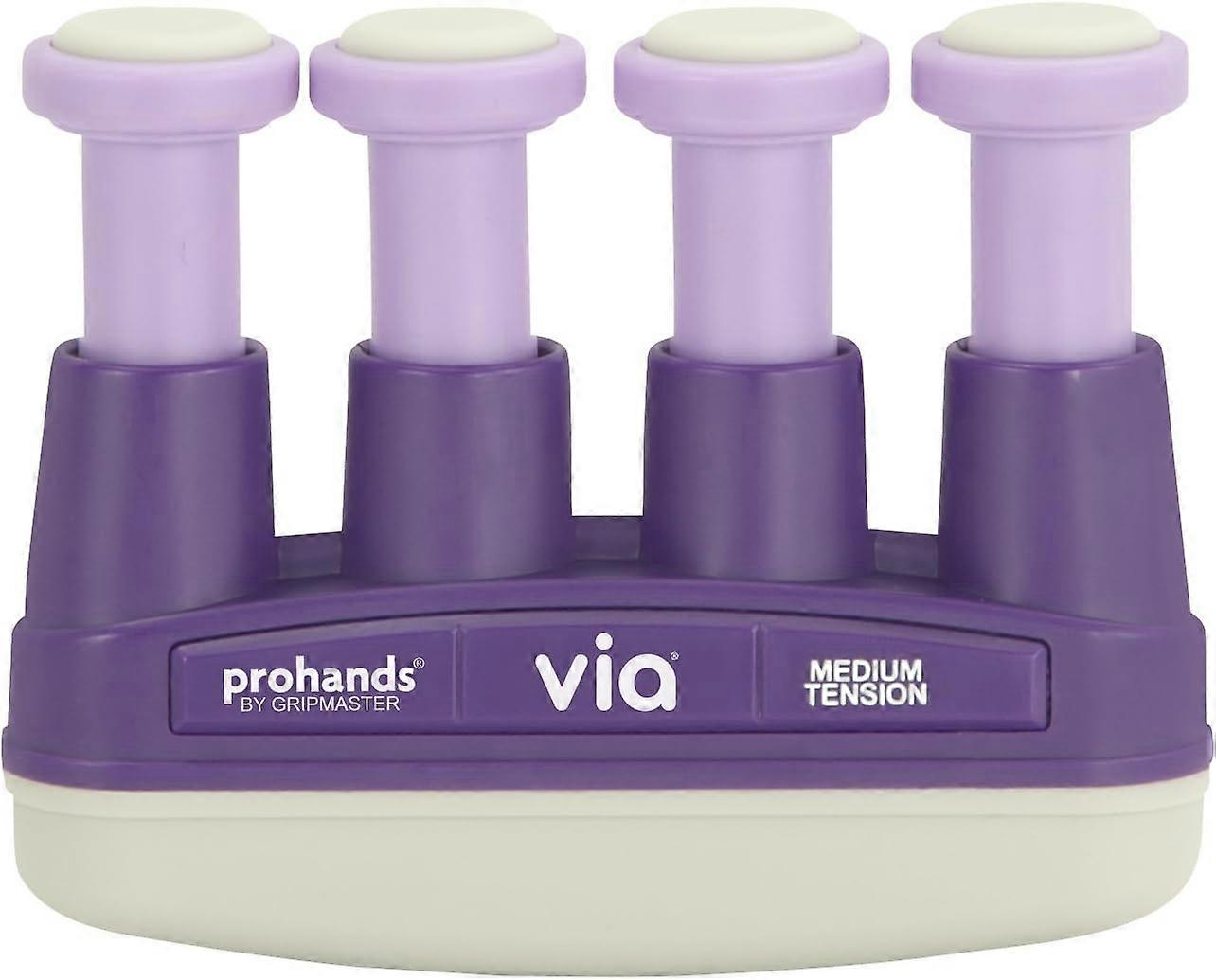 Handtrainer, Fingertrainer (Handgriffverstärker), federbelastet, Fingerkolbensystem, Isolierung und Übung 6lbs/lila