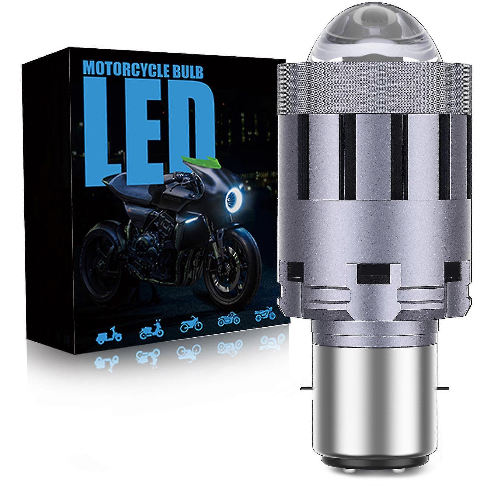Exquisite H4 Led Motorcycle Headlight Bulb Ba20d Headlamp 12000lm With Highlight Lens 6000k White Conversion Kit Replace Halogen Bulbs