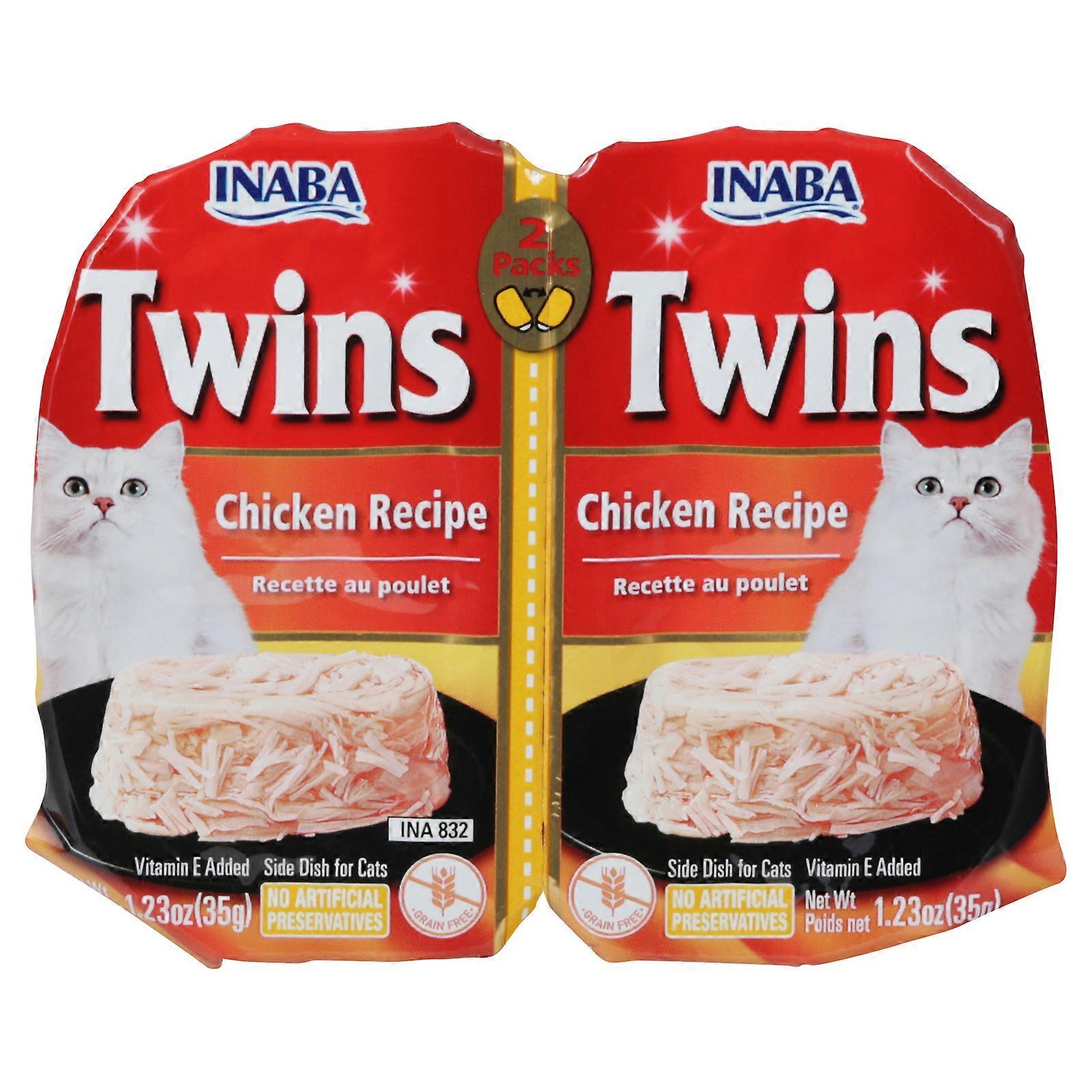 Inaba - Comida para Gatos Pollo Gemelos - Caja de 8-2.46 Oz