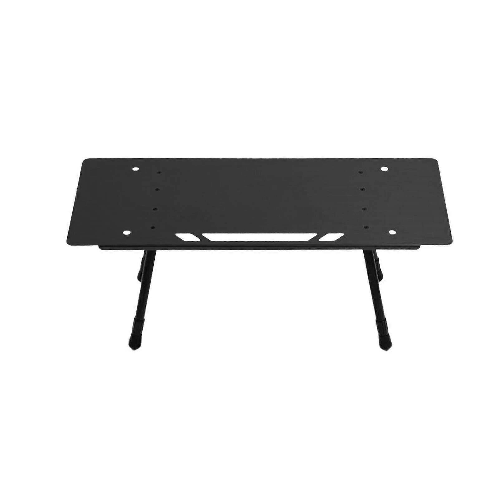Folding Table Multipurpose Compact Adjustable Height for Outdoor Picnic Yard Black