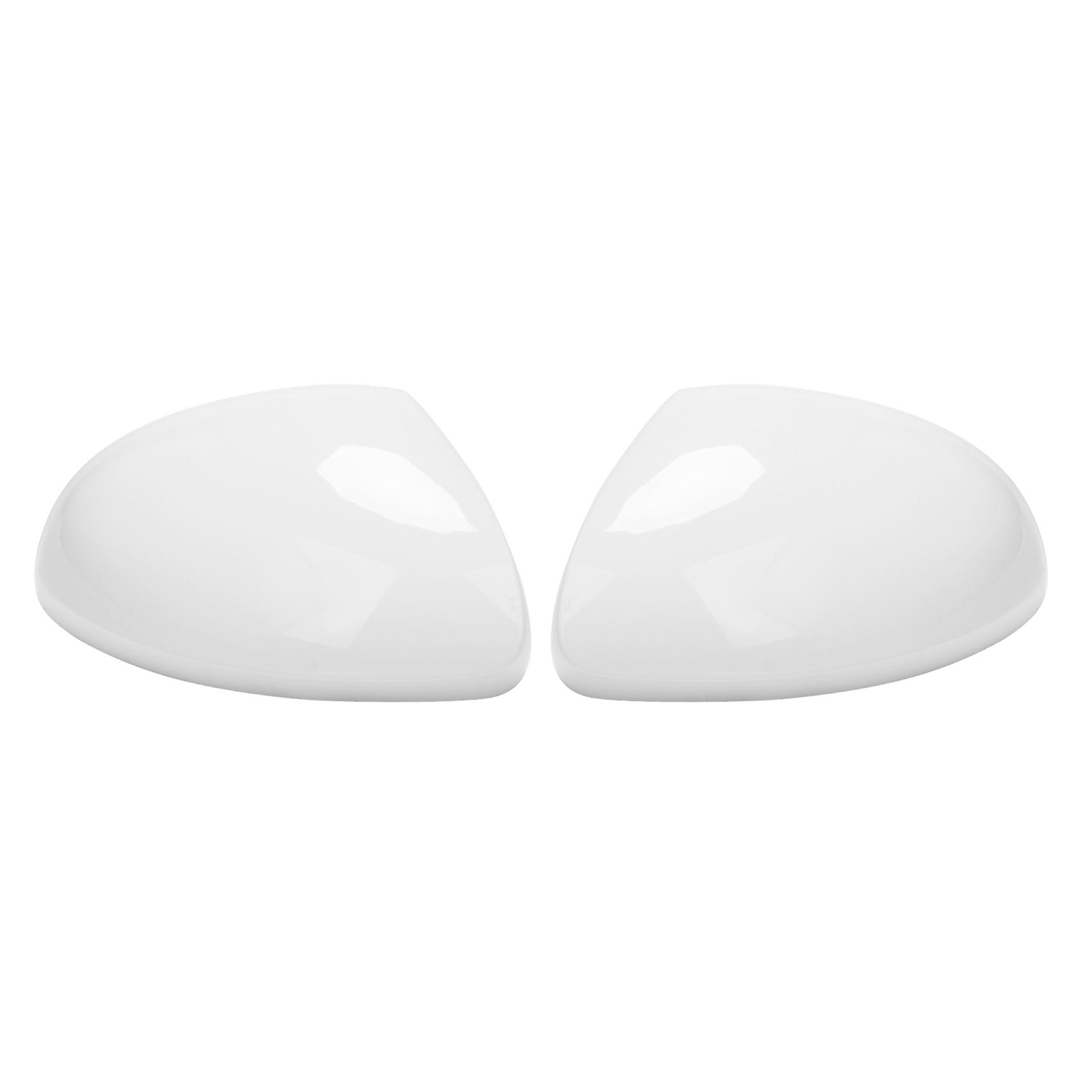 Pair Wing Mirror Rearview Mirror Cover Shell Cap Housing for 09-17 12-18 14-17 White