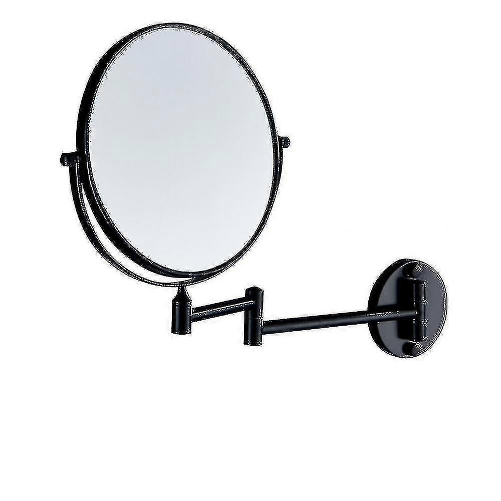 Foldable Telescopic Wall-mounted Makeup Mirror(black)