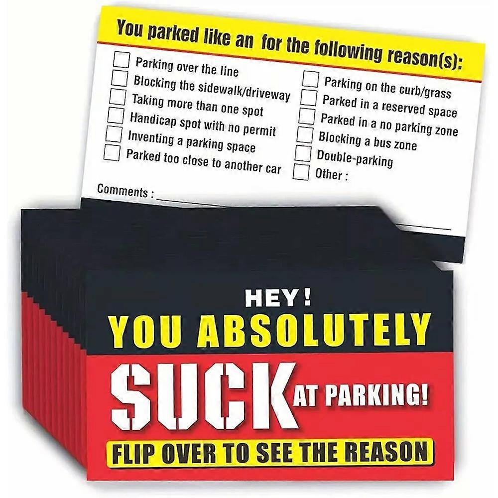 Pack Of 50)Bad Parking Cards You Parked Like An Idiot Business Cards 3.54 pack-of-50-bad-parking-cards-you-parked-like-an-idiot-business-cards-3-54-x1-97-for-funny-parking-violation-prank-notice-gag-fruugo-cz