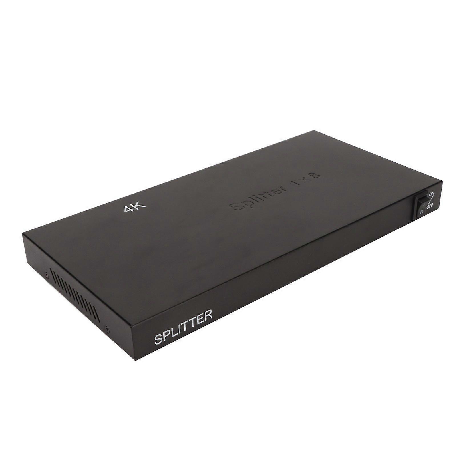 4K HDMI Splitter 1x8 Video and Sound Distributor for PS3 PS4 PS5 Switch TV Monitor PC EU Plug