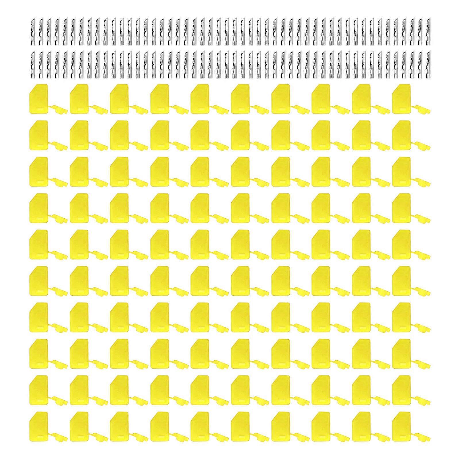 100Sets バナナ プラグ 安定した伝送 耐腐食性 4mm 5 色 純銅ニッケル ShipYellow 用バナナ プラグ