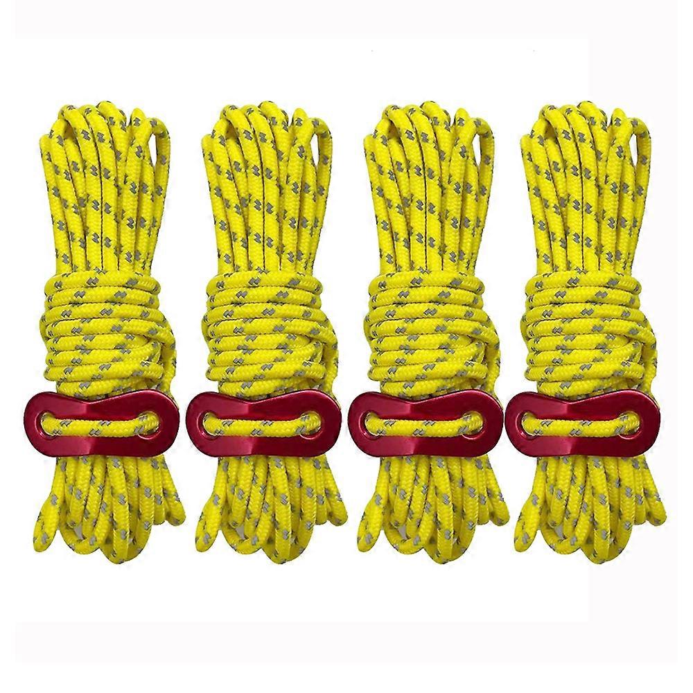 8 κουμπί βαρέων καθηκόντων σχοινί κατασκήνωσης - 3.5mm υπαίθριες αντανακλαστικές γραμμές τύπων με ρυθμιστή τεντωτήρων ισχυρό νάιλον κορδόνι για μεγάλη σκηνή Μεγάλο θόλο μουσαμά γραβάτα Dow