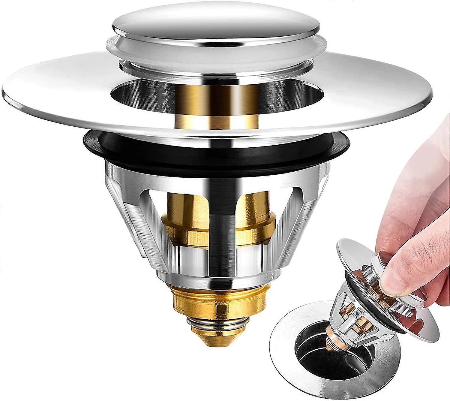 RVS spoelbakplug - binnendiameter 34 mm-38 mm