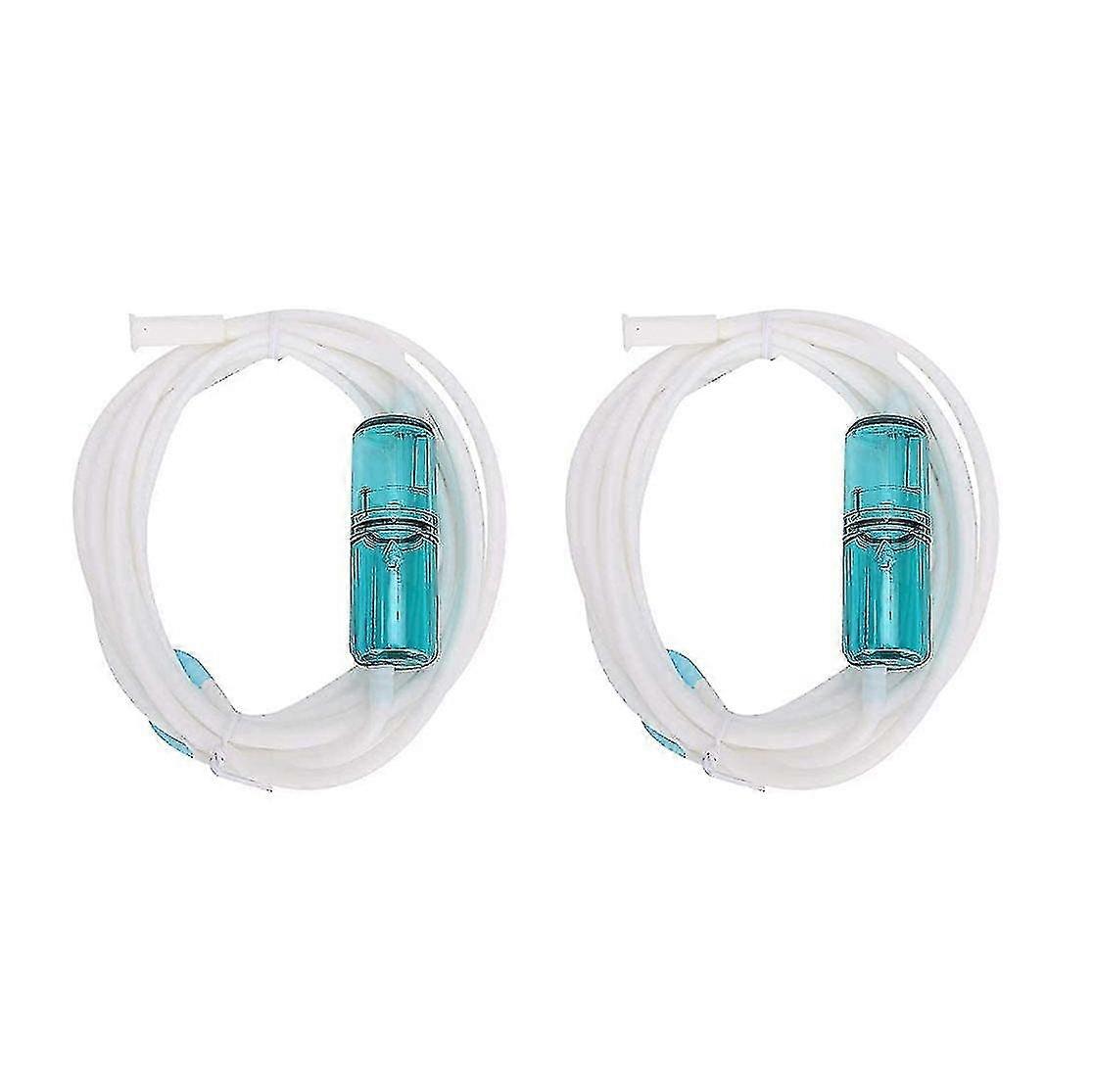 2個の鼻酸素チューブ弾性シリコン酸素チューブ鼻カニューレ酸素チューブコネクタ