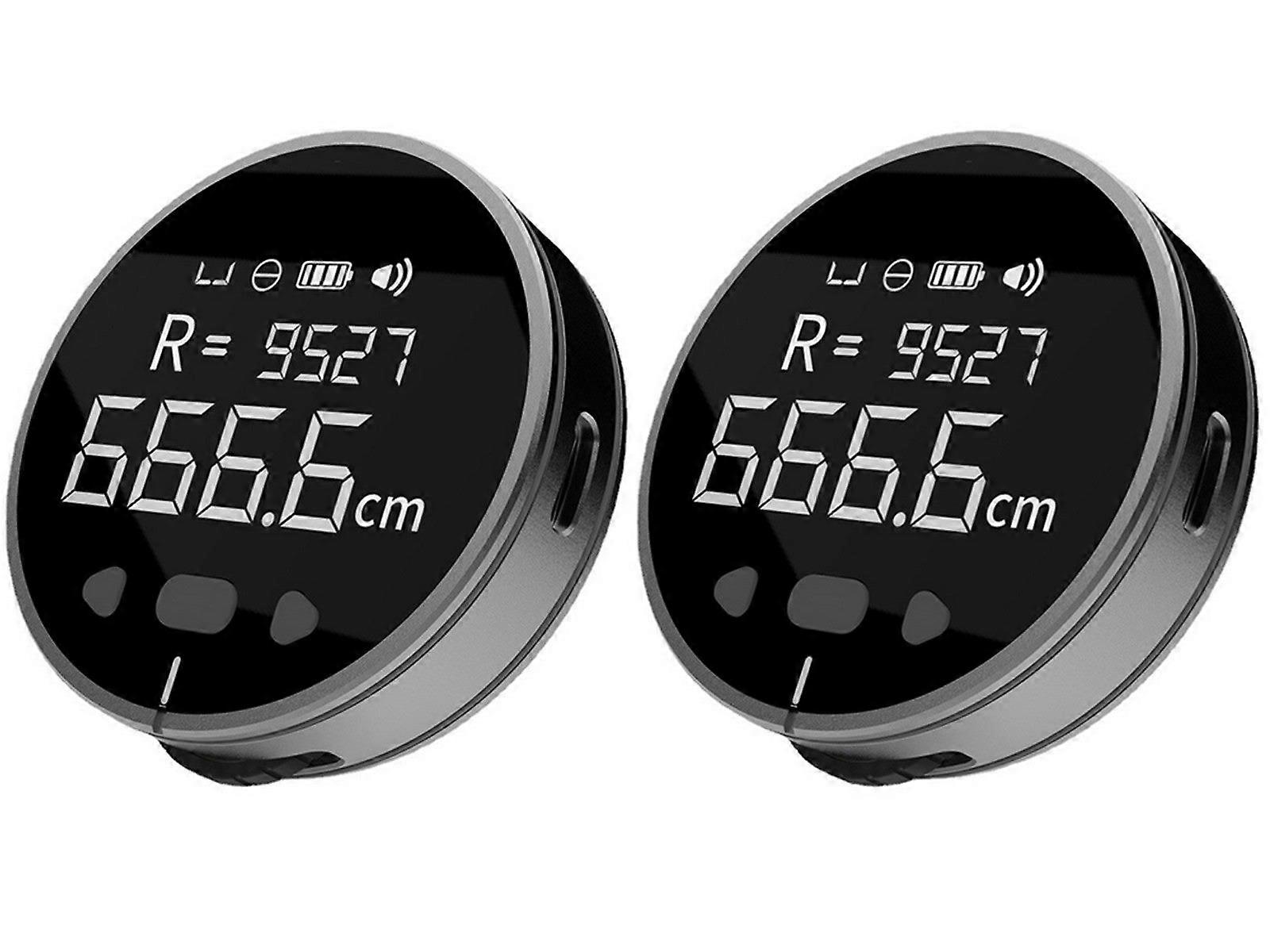 2Pcs 8 in 1 Electronic Ruler Rangefinder Length Measuring Tool with LCD Display