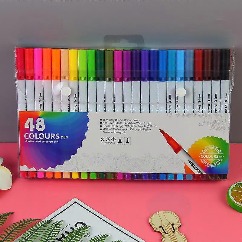 36/40/60/80/100/120 Colors Double Headed Oily Marker Set Sketch Drawing Graffiti Art Markers Brush Based Markers Dual Head Manga