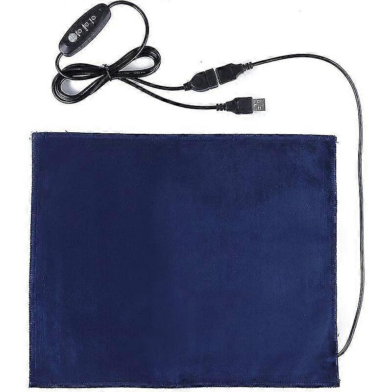 Usb Heating Mat For Cat Dog Self Heating Blanket Plush Constant Temperature Electric Heating Mat For Pets (blue)