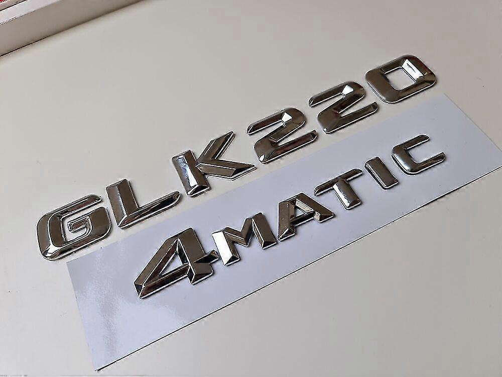 Glk220 4matic Silver Chrome Letter Number Rear Boot Badge Emblem Mercedes