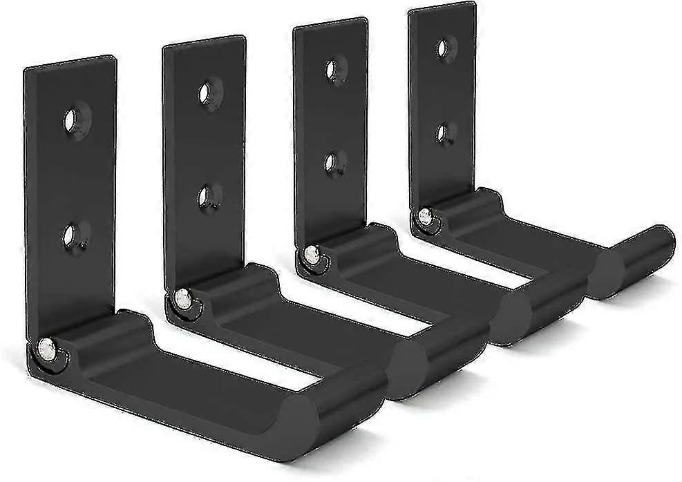 Foldable Wall Hooks, 4 Pieces Wall Mounted Holder, Invisible Coat Hooks, Aluminum Wall Hook--