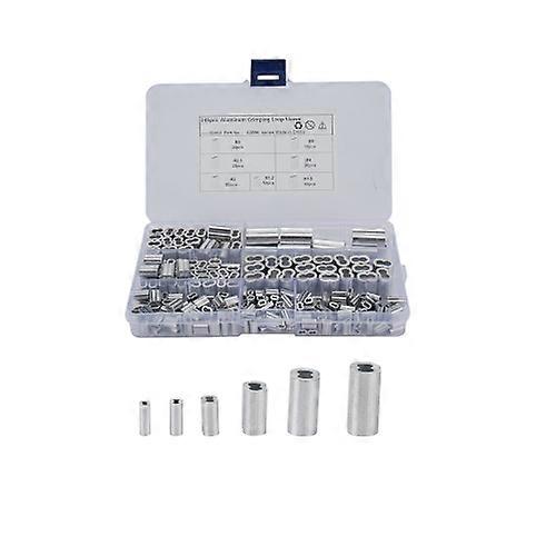 245 Stück M1,2 / M1,5 / M2 / M2,5 / M3 / M4 / M5 Drahtseil 8-förmige Aluminiumhülse