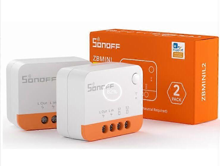 SONOFF ZBMINIL2 No Neutral Wire Required Smart Home 1-Gang 2 Way Control Wireless Switch Support eWeLink APP Alexa Google Home