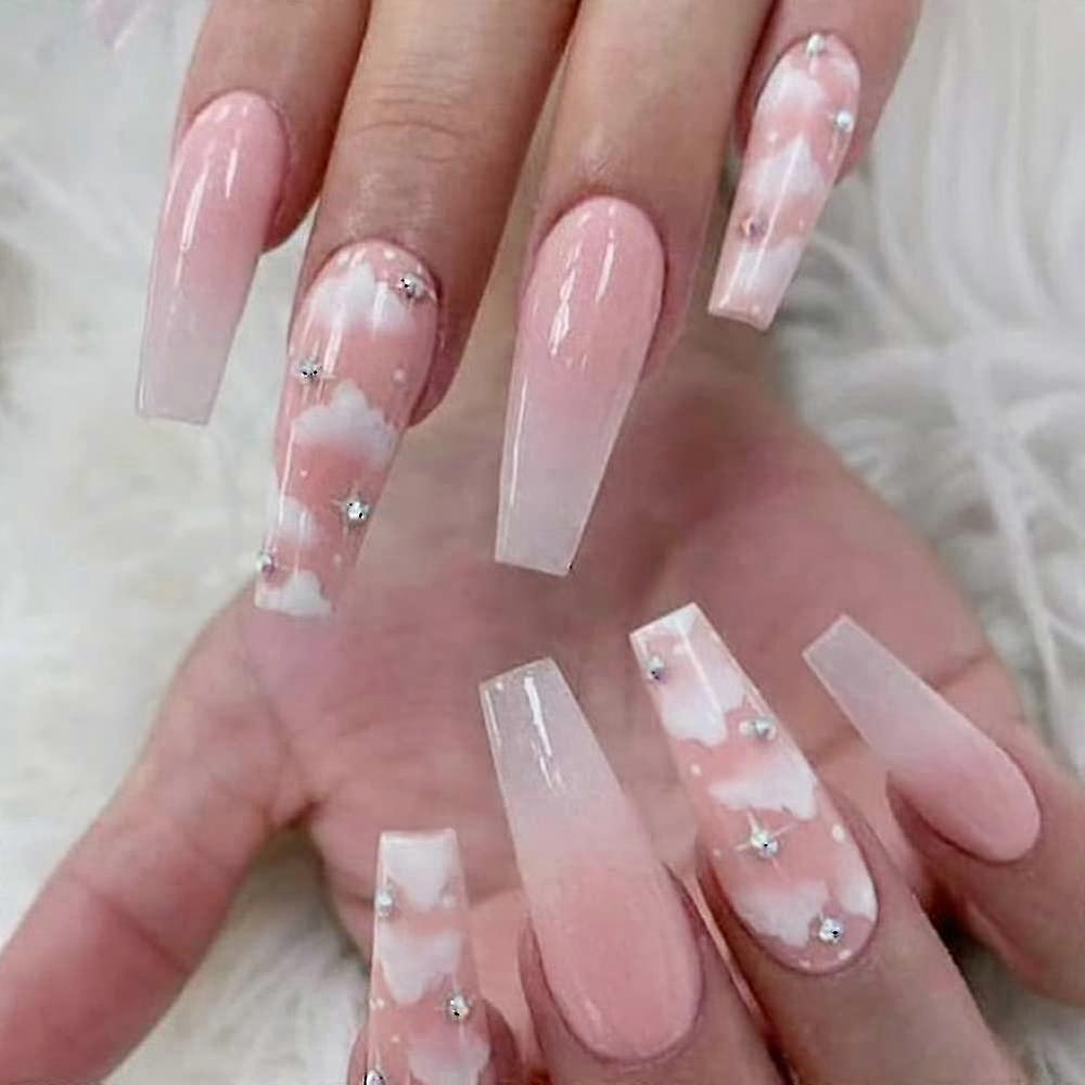 False Nails Prom Nails Women's Square False Nail - 24 Pcs