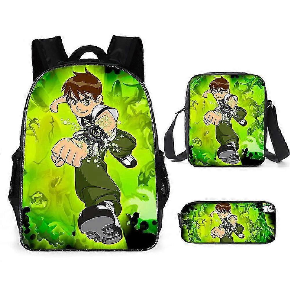 Plecak Junior Hacker Ben 10 Tornister Plecak z kreskówką Animacja Torba na lunch Piórnik