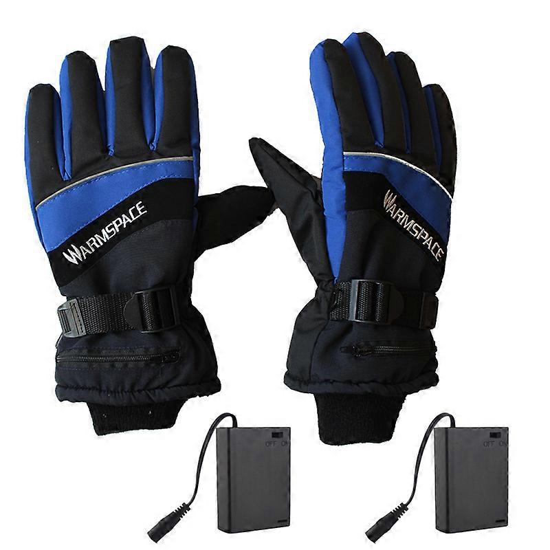Gloves Mittens Electric Heated Gloves, BLUE, L