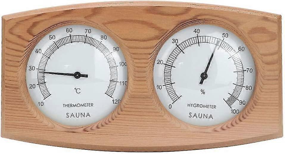 Badstutermometer 2-i-1 Tretermo-hygrometer Termometer-hygrometer Tilbehør til dampbadstue