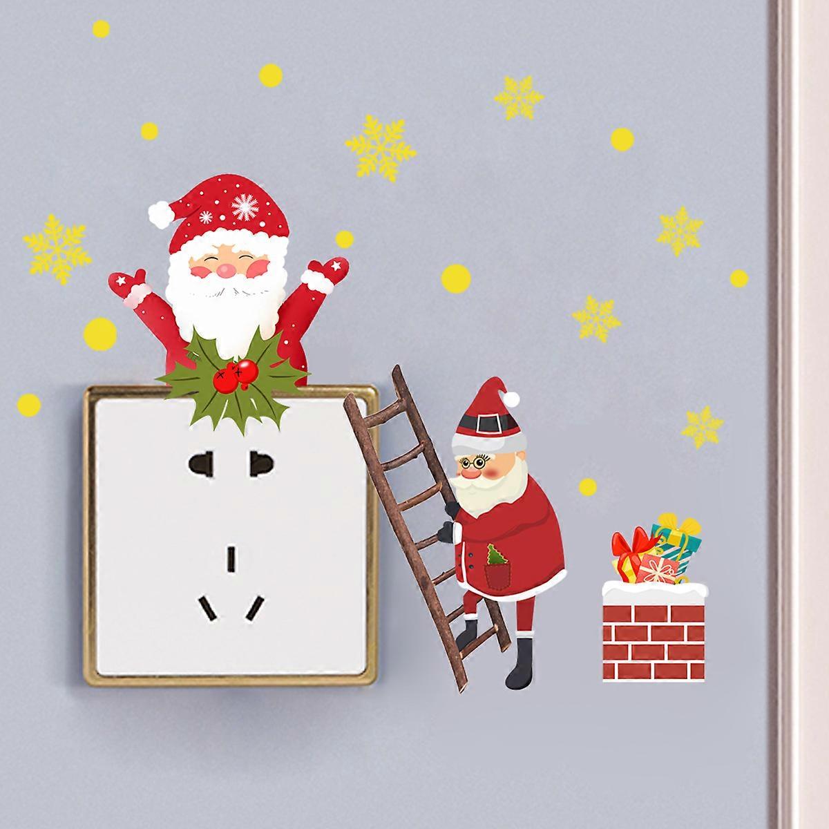Festive Socket Christmas Wall Stickers