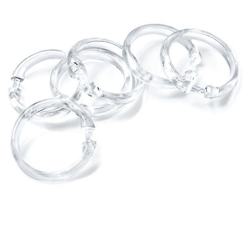 Open Rings, Plastic, Transparent, 24pcs, 4.5CM
