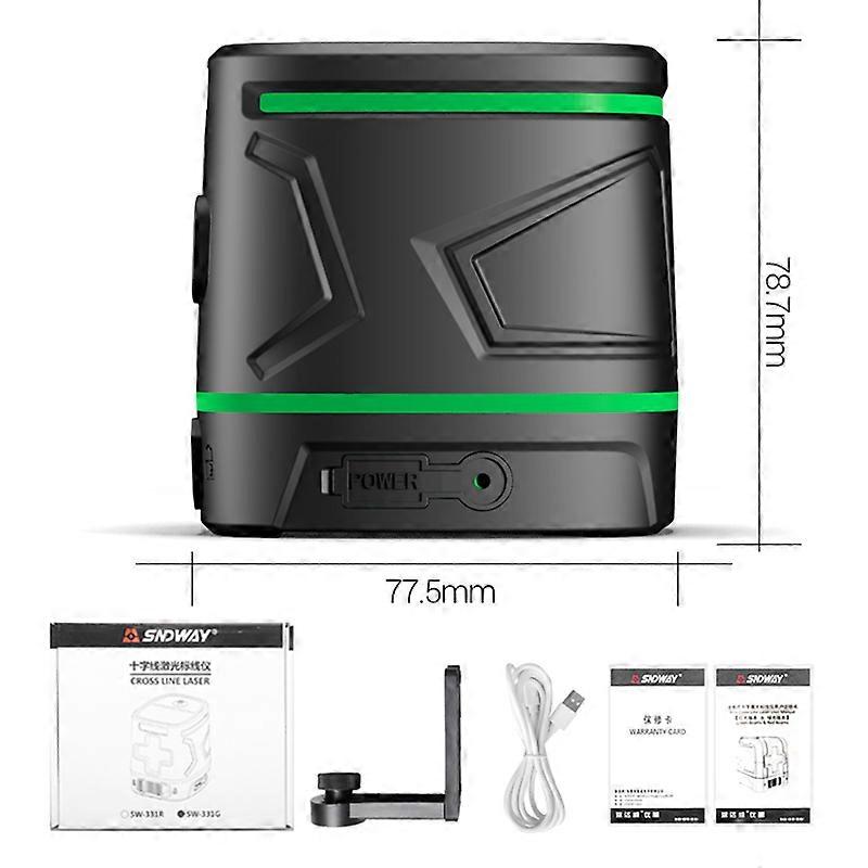 Rechargeable Battery Laser Level Green Beam Self Leveling Vertical Horizontal 2 Cross Lines Laser Nivel Measuring Tool