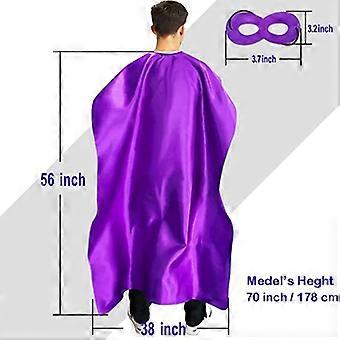 Superhelden-Umhang & Maske Set Für Erwachsene – Halloween, Kostümparty, Cape + Maske, 100% Polyester
