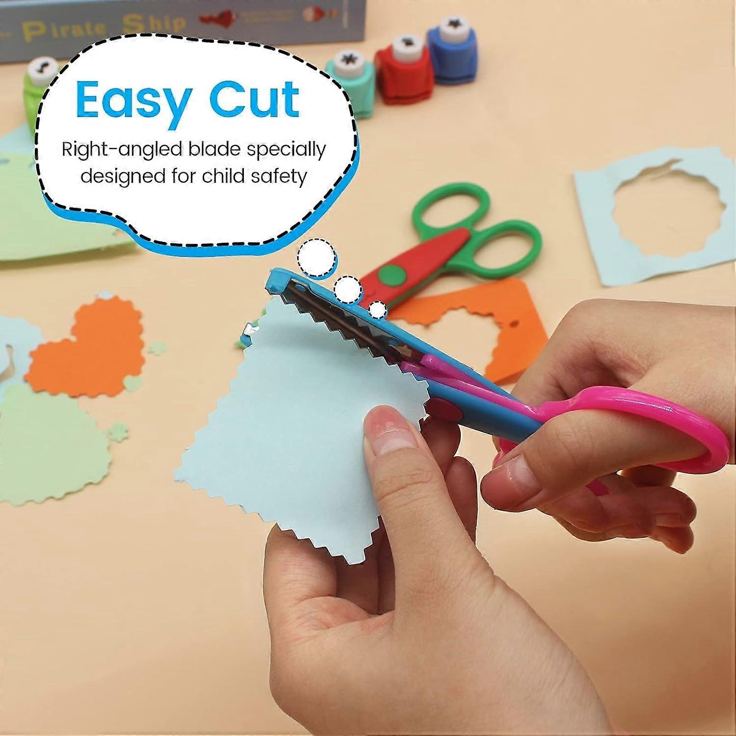 Children's Craft Scissors Set of 6 Children's Zigzag Scissors 8 Pieces ...