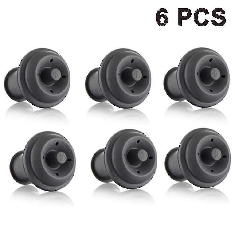 6pcs Silicone Wine Bottle Stoppers Bulk Wine Bottle Remarkers