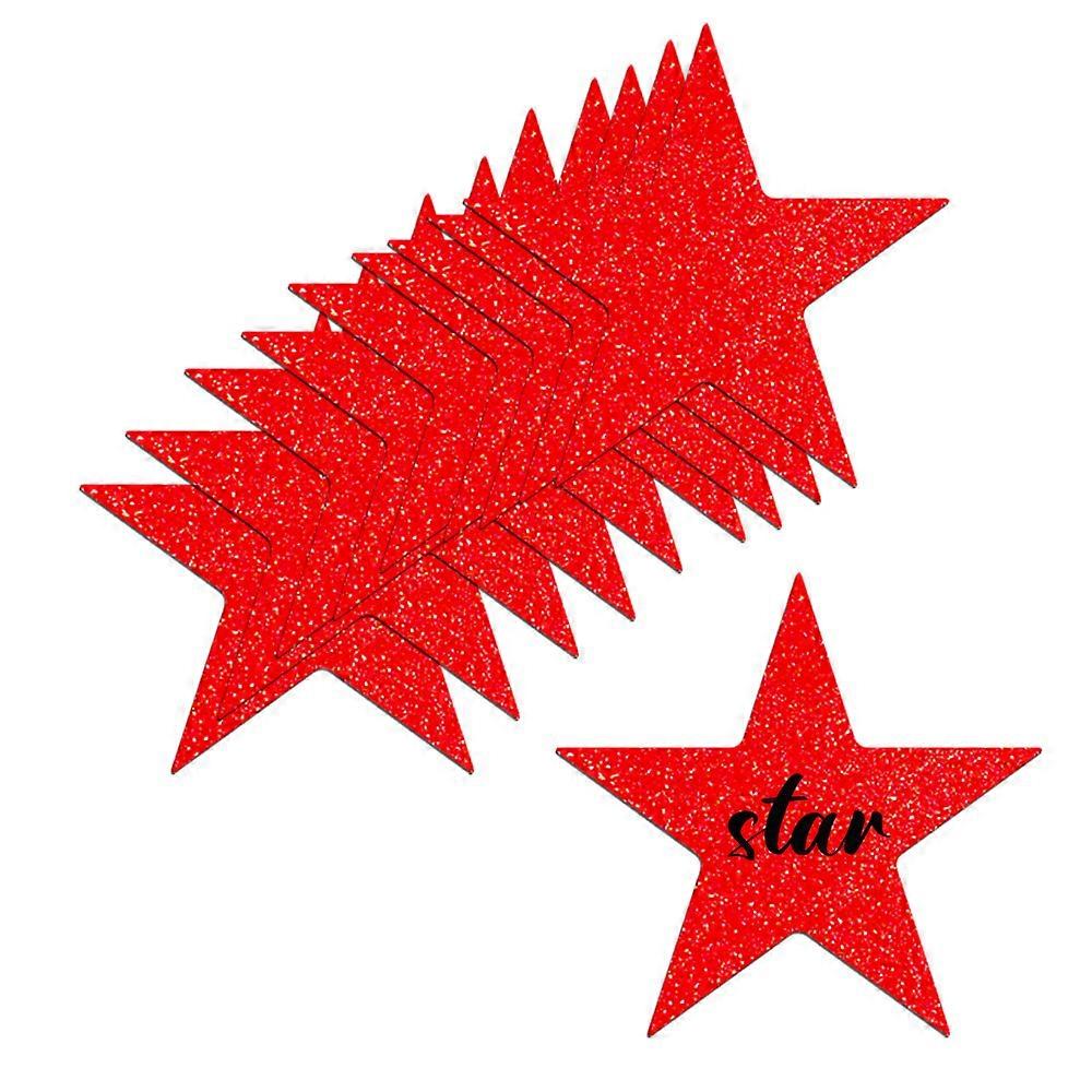 Glitter paper five-pointed star hand paper-cut classroom blackboard bulletin board decoration handwriting graffiti painting flash five-pointed star