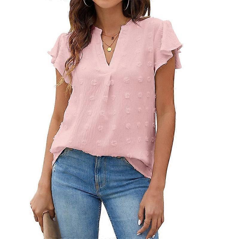 Women's V Neck T Shirts Casual Half Sleeve Tops Basic Summer Tees